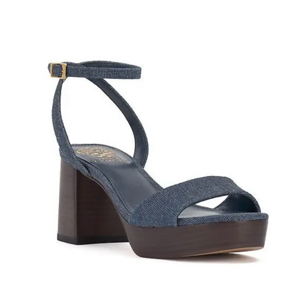 VINCE CAMUTO Pendreya Platform Sandals Blue Size 9M NWOT